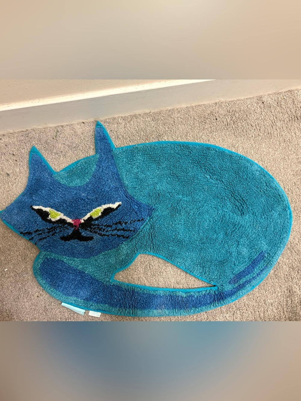 Vintage Delia’s Blue Cat Rug